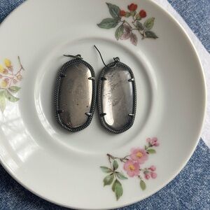 Kendra Scott Danielle Gunmetal Drop Earrings, Mirror Rock Crystal